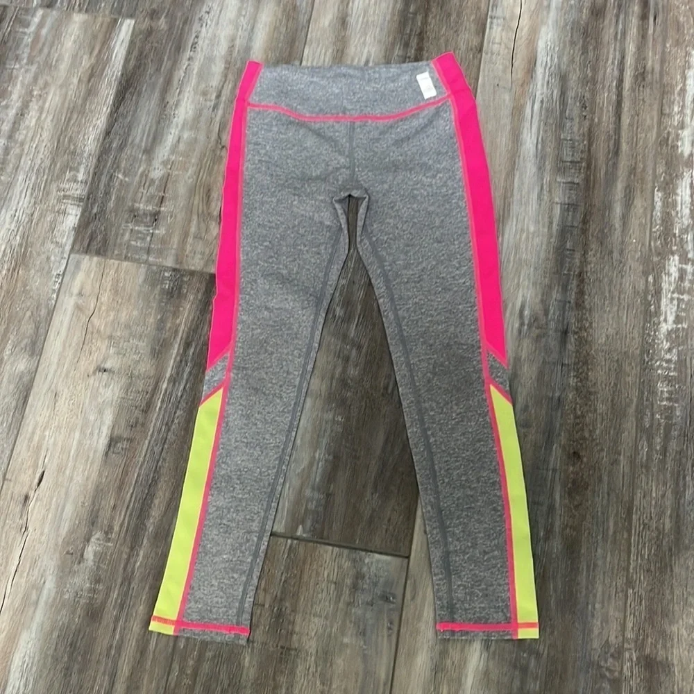 Girls neon leggings and sports bra set